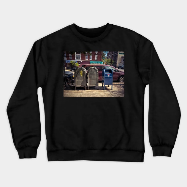 Astoria Mailbox Street Queens NYC Crewneck Sweatshirt by eleonoraingrid